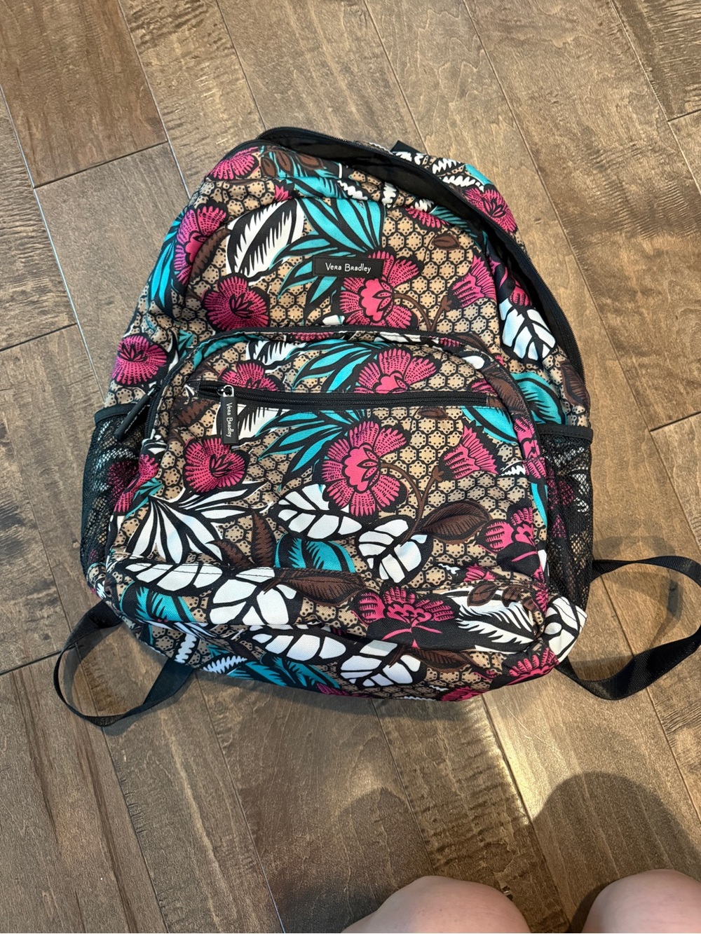 Vera Bradley Pink & Teal Floral  Backpack